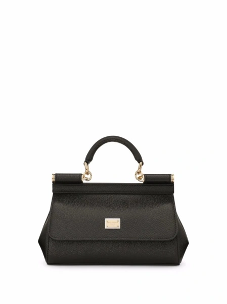 Geanta de umar Dolce & Gabbana Sicily neagra din piele