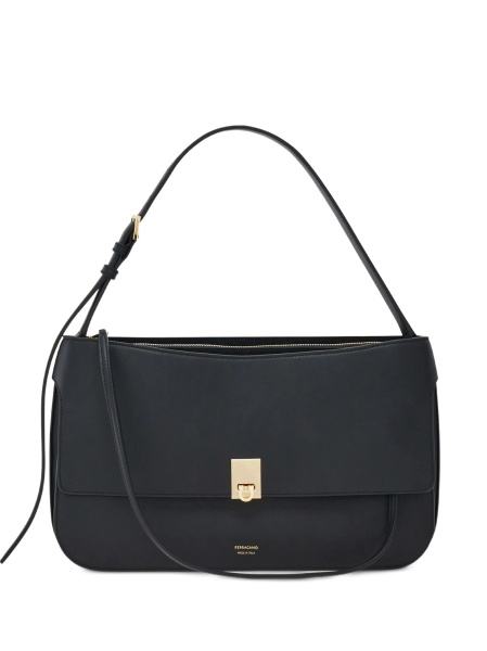 Geanta de umar Ferragamo neagra din piele