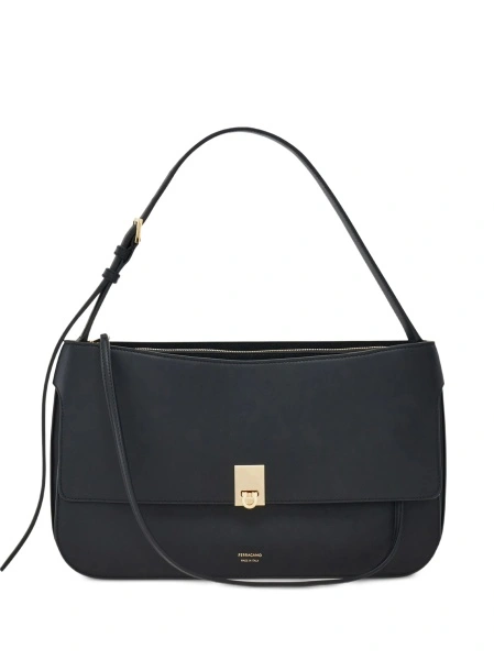 Geanta de umar Ferragamo neagra din piele