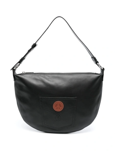 Geanta de umar MOSCHINO JEANS neagra din piele