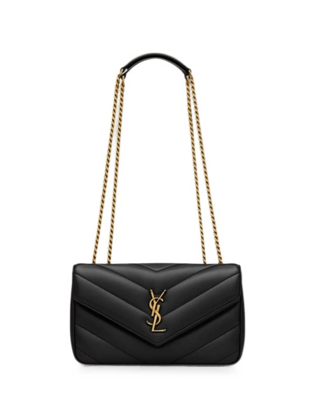 Geanta de umar Saint Laurent Loulou neagra din piele