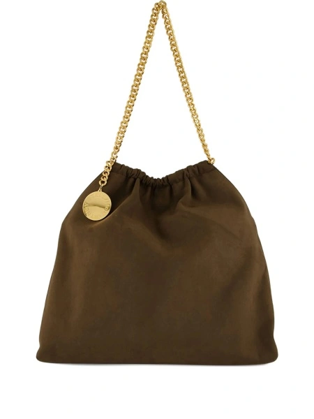 Geanta de umar Stella McCartney falabella maro din poliamida si polyester