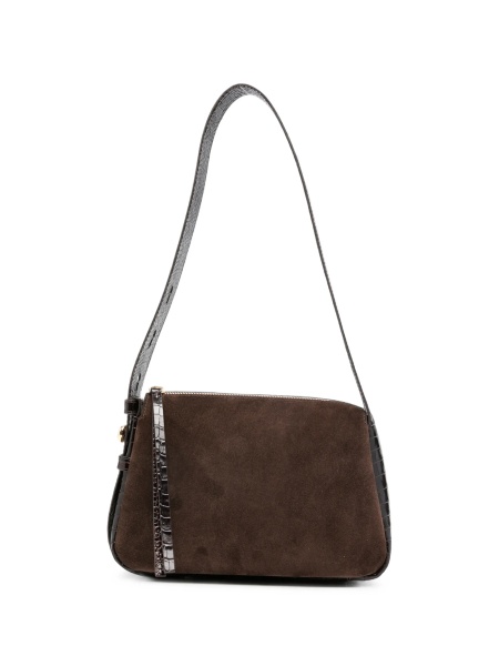 Geanta de umar Tory Burch maro din piele intoarsa