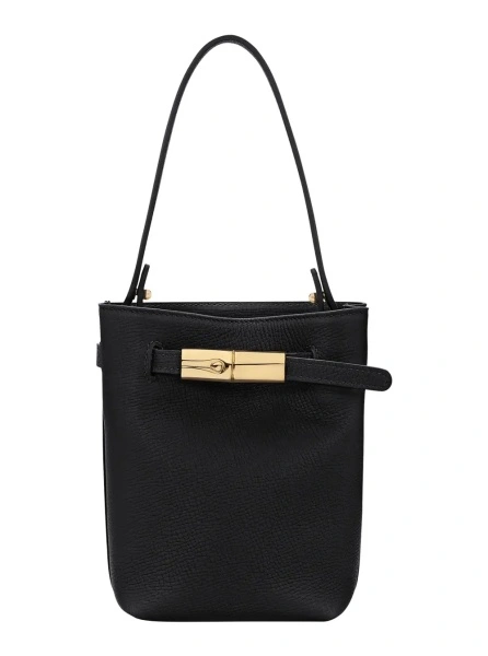 Geanta mini Longchamp neagra din piele