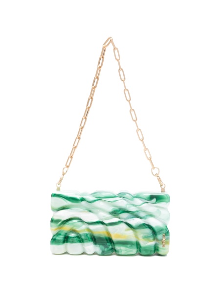 Geanta plic CULT GAIA verde din acrilic
