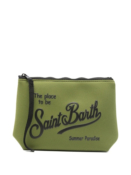Geanta plic Mc2 Saint Barth verde din polyester si cauciuc sintetic