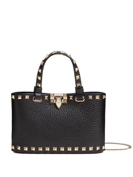Geanta plic Valentino Garavani Rockstud neagra din piele