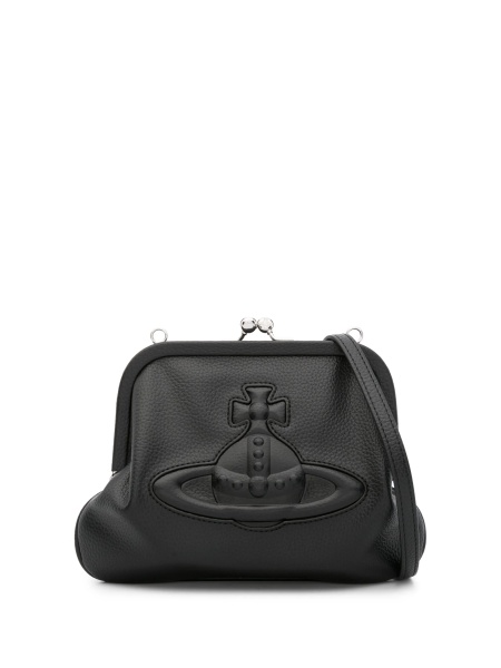 Geanta plic Vivienne Westwood neagra din poliuretan
