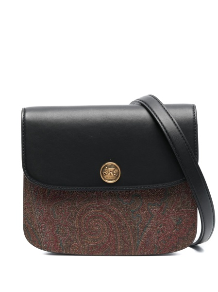 Geanta tip postas ETRO neagra din bumbac si polyester