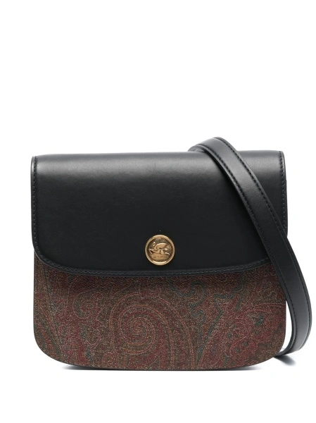 Geanta tip postas ETRO neagra din bumbac si polyester
