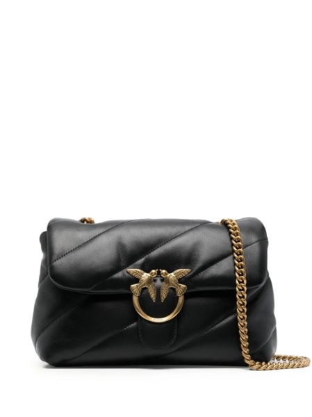 Geanta tip postas Pinko neagra din piele