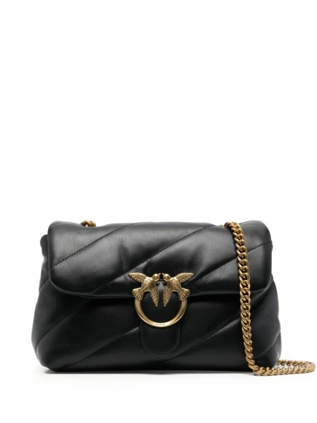 Geanta tip postas Pinko neagra din piele