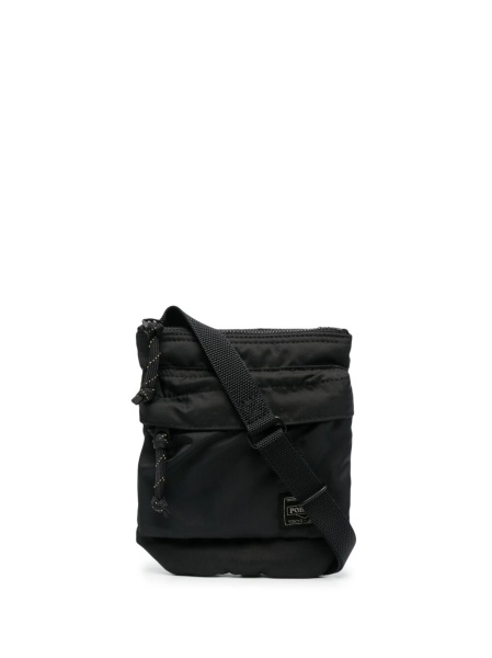 Geanta tip postas Porter-Yoshida & Co. neagra din material textil