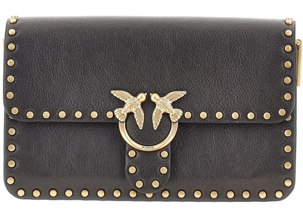 Genti Small 'Love One Slouchy' bag with studs