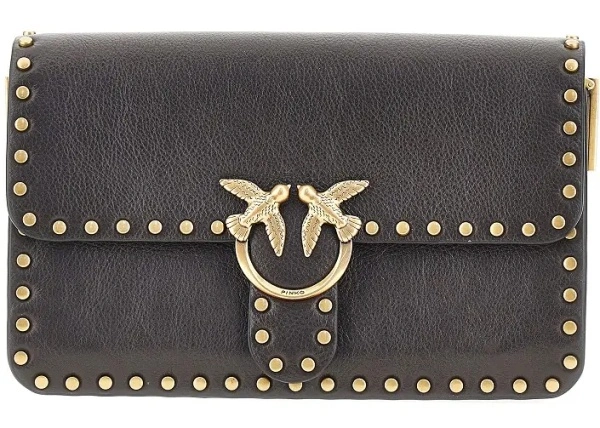 Genti Small 'Love One Slouchy' bag with studs