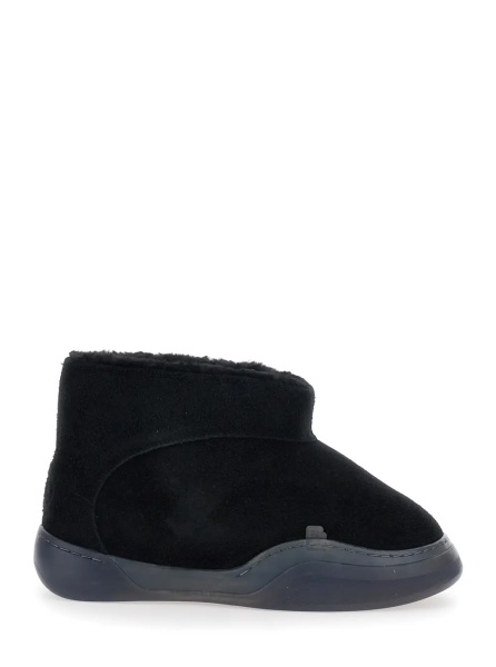Ghete UNISEX ERL VAMP BOOT LEATHER with leather details Black Unisex