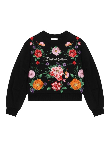 Hanorac Dolce & Gabbana negru din bumbac si poliamida