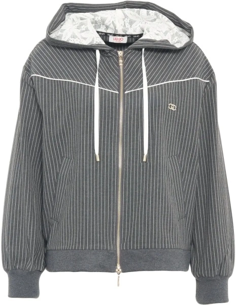 Hanorace Hooded jacket with pinstripes