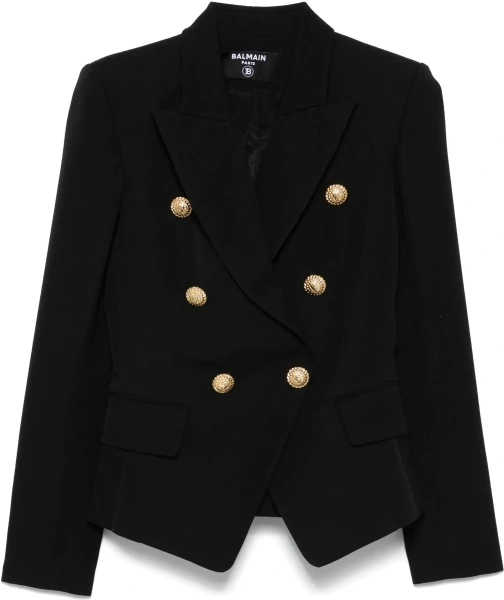 Jacheta 6 Buttons Fitted Grain De Poudre Jacket
