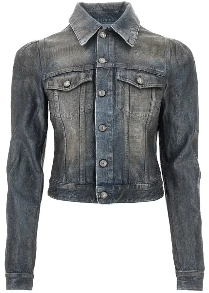 Jacheta 7 For All Mankind gri din denim