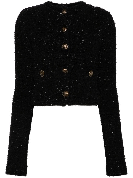 Jacheta Balenciaga neagra din elastan si poliamida