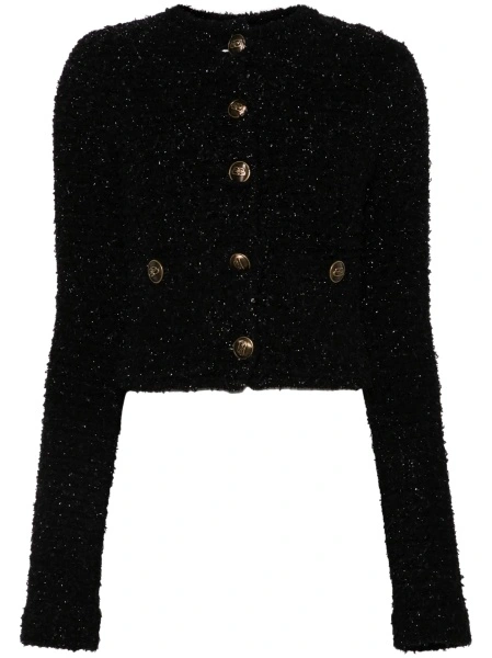 Jacheta Balenciaga neagra din elastan si poliamida