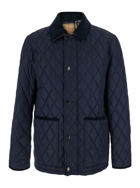 Jacheta Blue Jackets with Quilting and Iconic Details in Tech Fabric Men