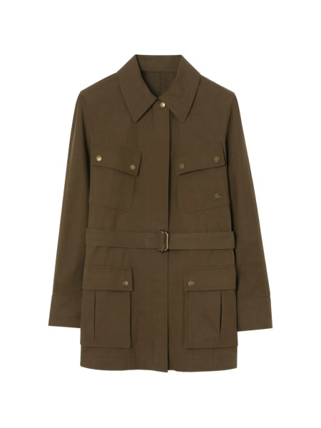 Jacheta Burberry maro din polyester si bumbac