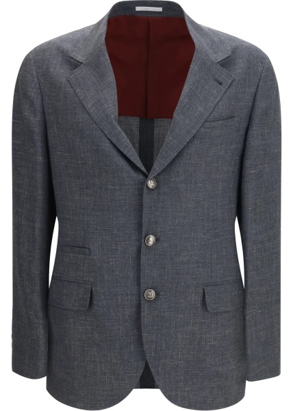 Jacheta Deconstructed Jacket in flame-textured wool, silk, and linen