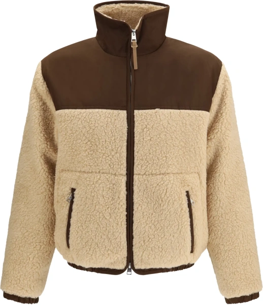 Jacheta Fleece Jacket with nylon details