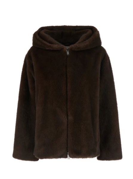 Jacheta P.A.R.O.S.H. Jacket P.A.R.O.S.H. brown in Tech Fabric with front closure and pockets, women