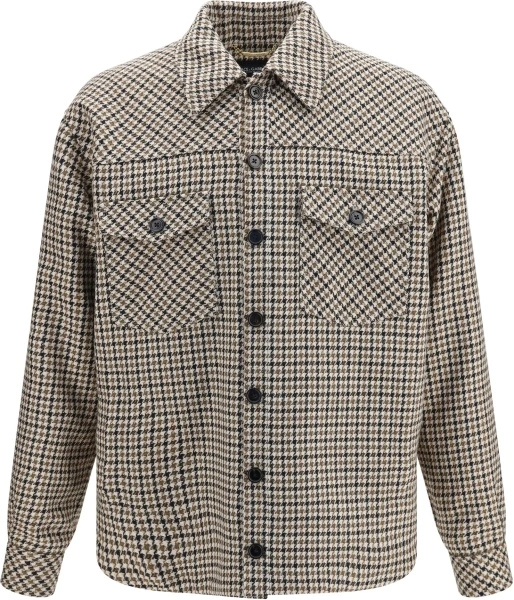 Jacheta Quilted houndstooth wool Jacket