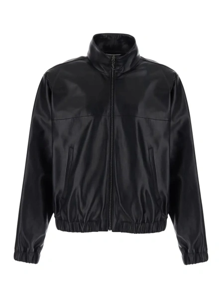 Jacheta Saint Laurent neagra din piele