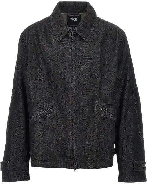 Jacheta Y-3 neagra din denim