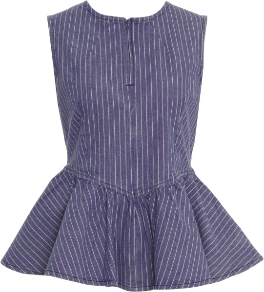 Maiou Denim peplum top 'Merja'