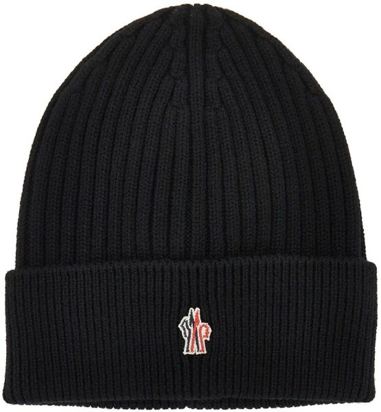 Manusi Logo patch wool beanie hat