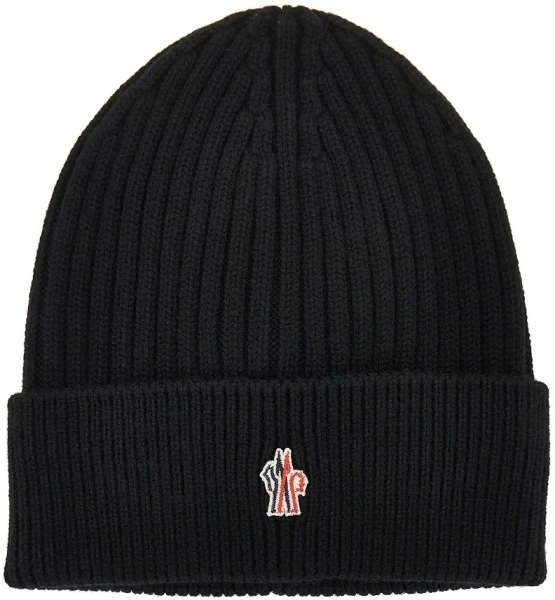Manusi Logo patch wool beanie hat