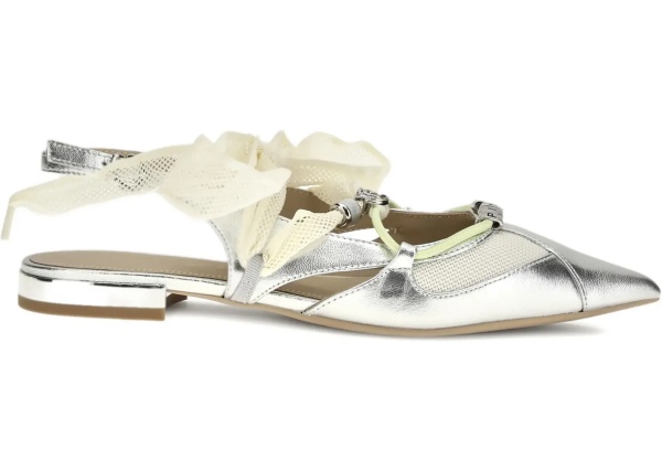 Metallic leather Gianira Ballerinas