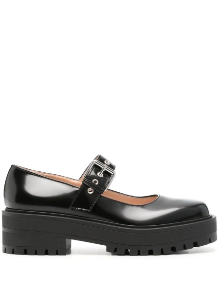 Mocasini Gianvito Rossi negri din piele