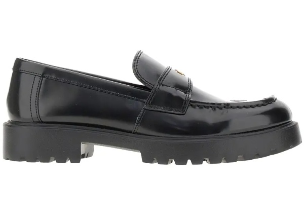 Mocasini Leather loafers with lug sole