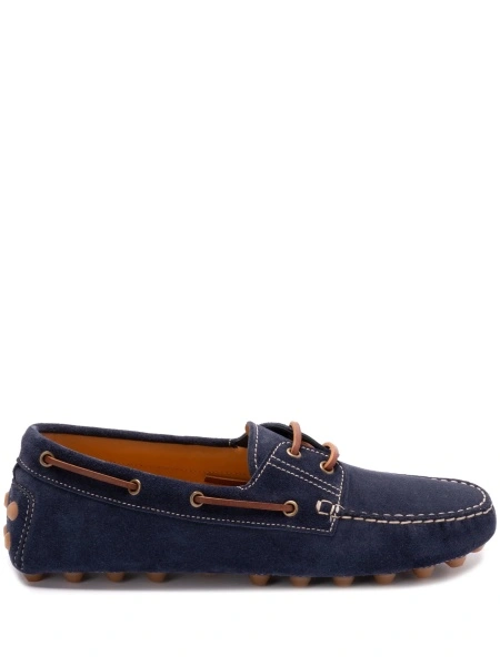 Mocasini TOD'S albastri din piele intoarsa