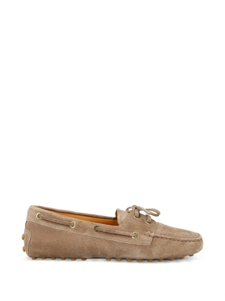 Mocasini TOD'S neutri din piele intoarsa