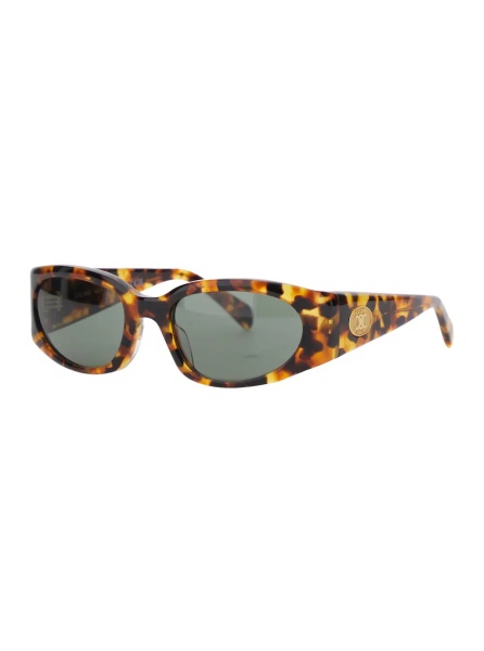 Ochelari Sunglasses 'Journey' with Animalier Print Frame and Logo Detail on the Arm in Brown Acetate for Women