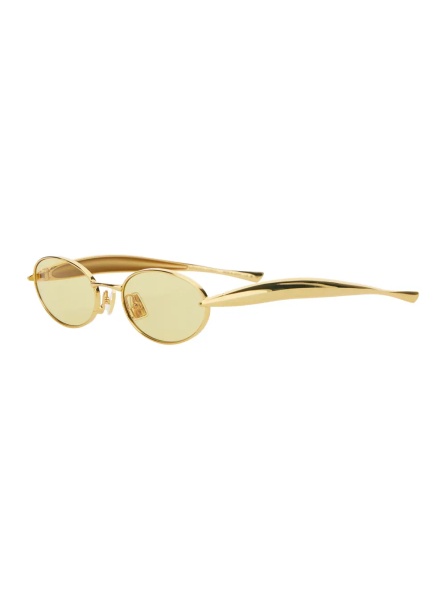 Ochelari Yellow Sunglasses with Sculptural Temples in Metal Woman