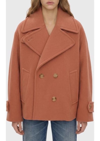 Paltoane Oversized Short Wool Coat