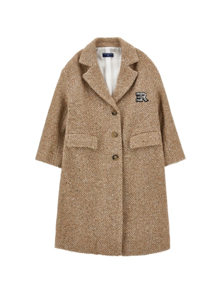Palton Ermanno Scervino Kids neutru din fibre si lana