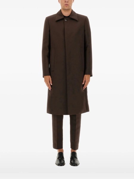 Palton MM6 Maison Margiela maro din lana si polyester