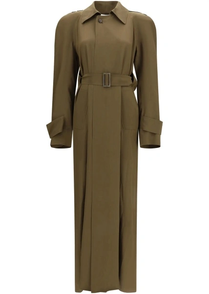 Palton Silk Trench Coat