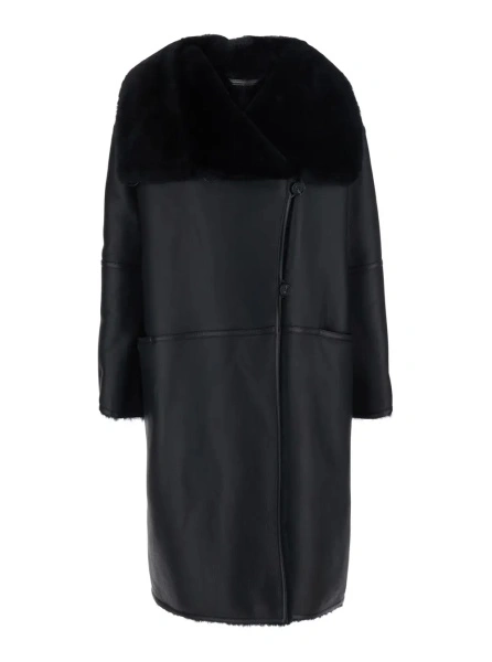 Palton TOTEME negru din piele