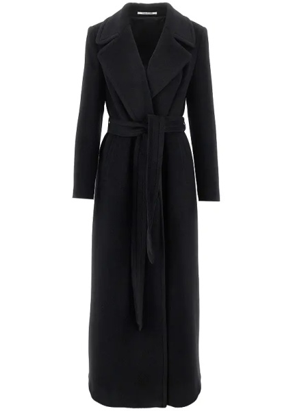 Palton Wool cloth long coat with belt